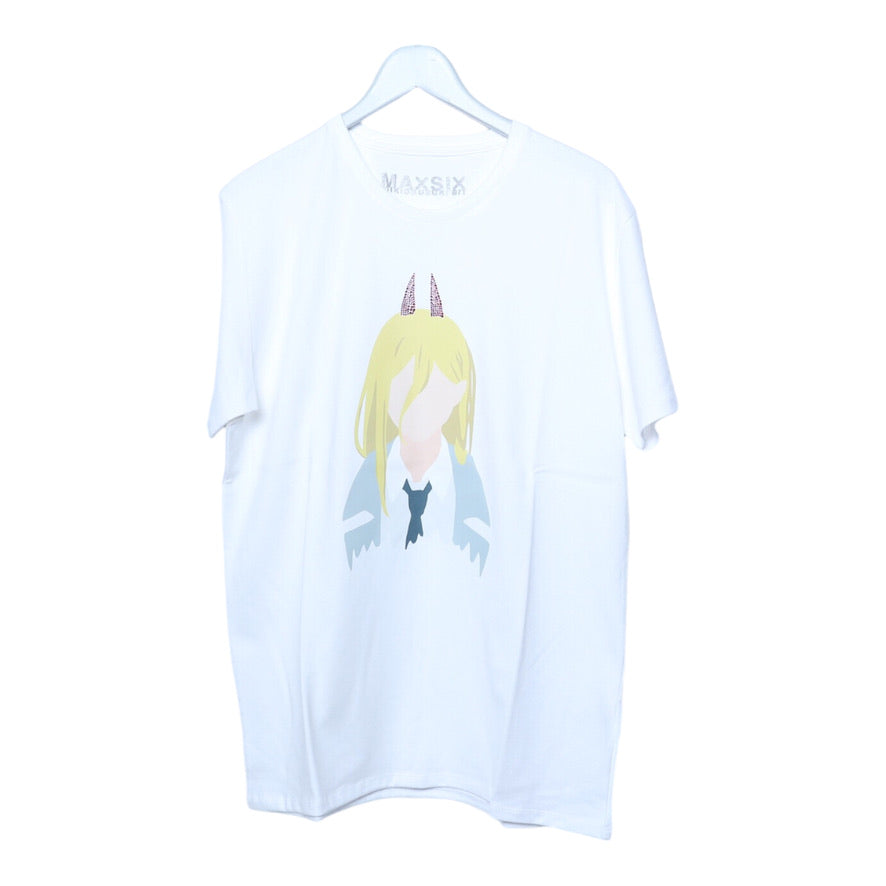 チェンソーマン　maxsix コラボ Tシャツ　パワー CHAINSAW MAN×MAXSIX】 PRINT T-SHIRT【POWER】 – MIKIOART.TOKYO