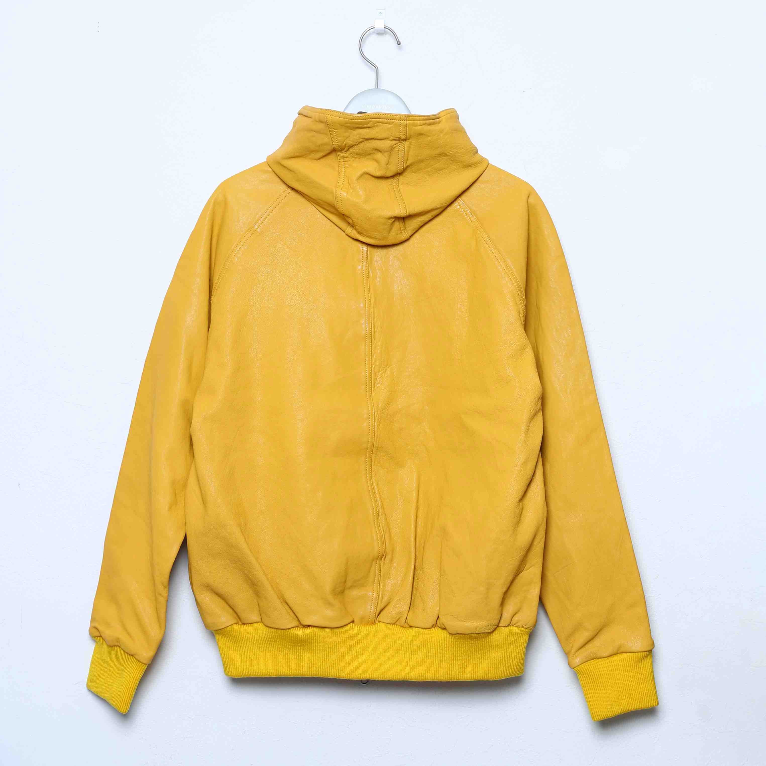 MAXSIX】LEATHER HOODED JACKET YELLOW – MIKIOART.TOKYO Official Store