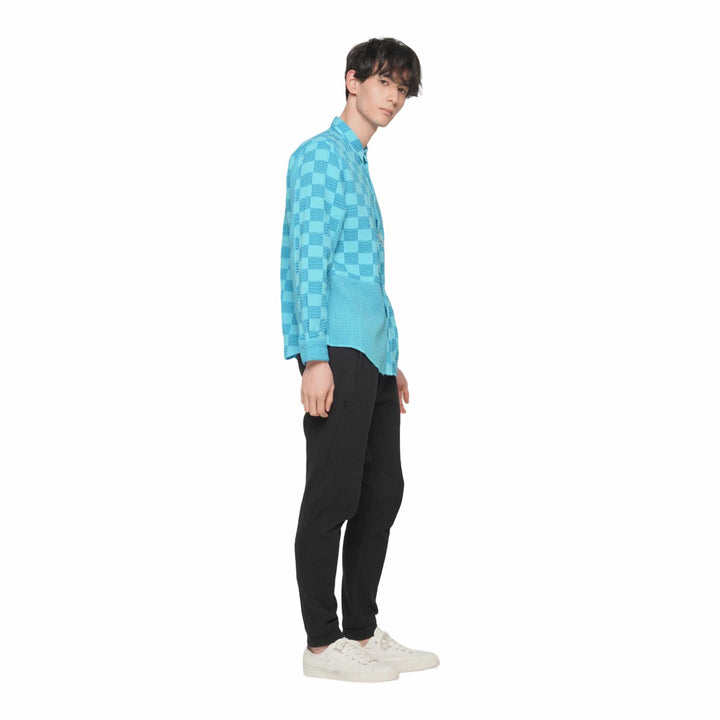 【MAXSIX】PATCHWORK COLORED SHIRT【TWISTER】