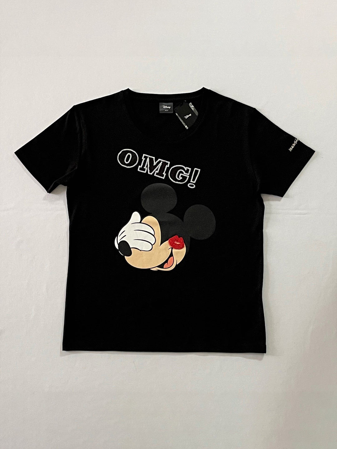 Mickey ビーズ刺繍Tシャツ